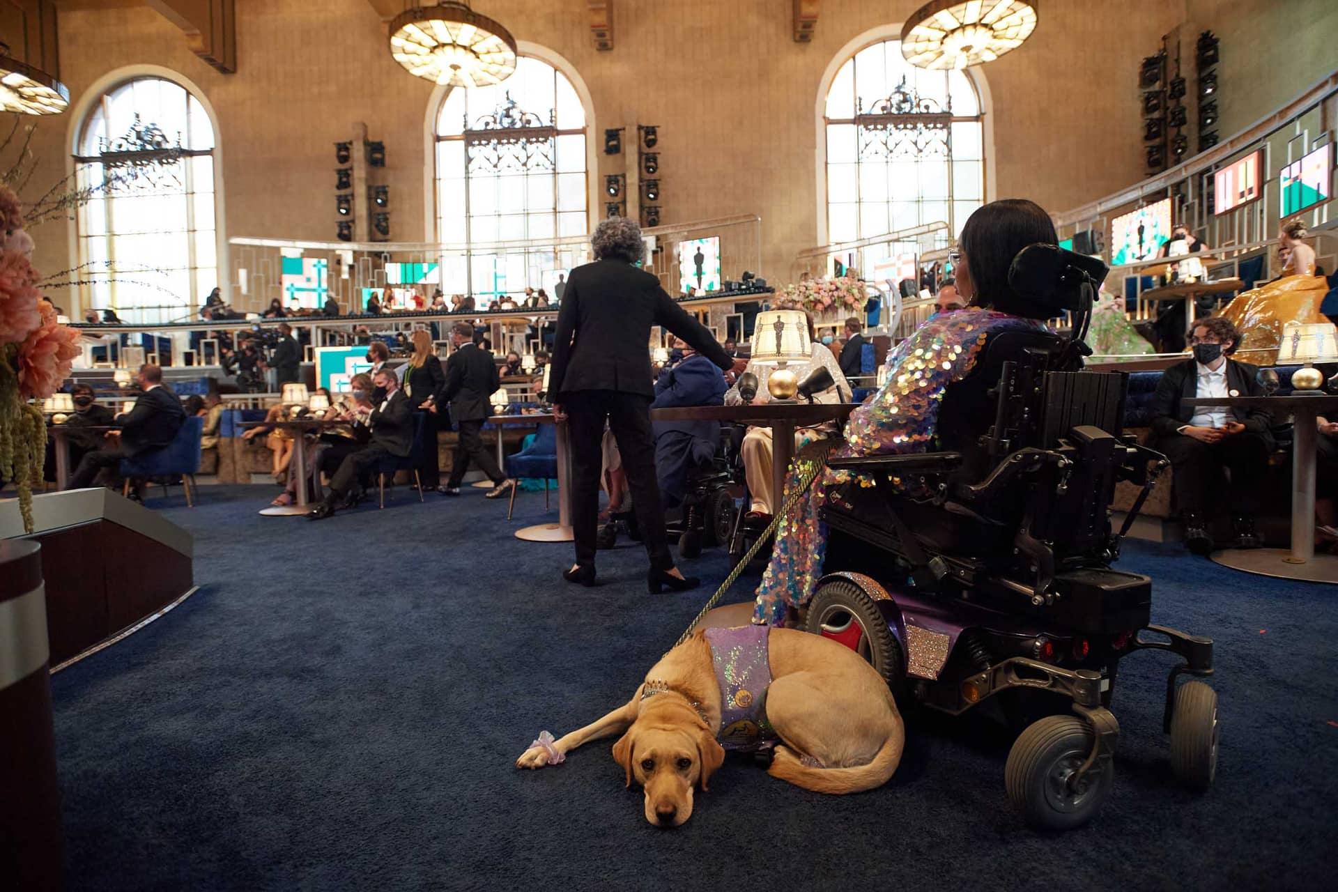 Interior of Union Station at the 93rd Academy Awards ceremony, 2021
Courtesy of Academy Awards reference collection, Margaret Herrick Library, Academy of Motion Picture Arts and Sciences