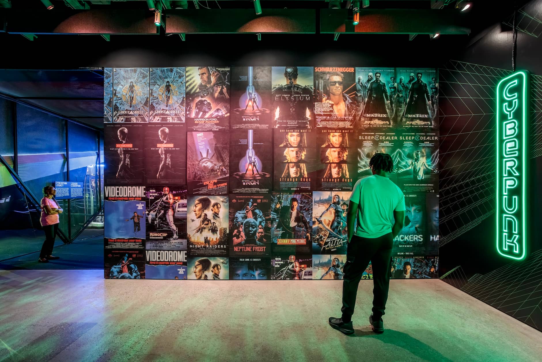 Cyberpunk exhibition photo poster wall