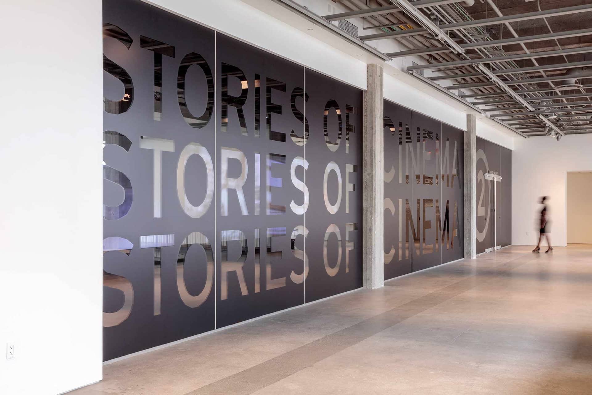 Title wall, Stories of Cinema 2, Academy Museum of Motion Pictures. Photo by Joshua White, JWPictures/© Academy Museum Foundation