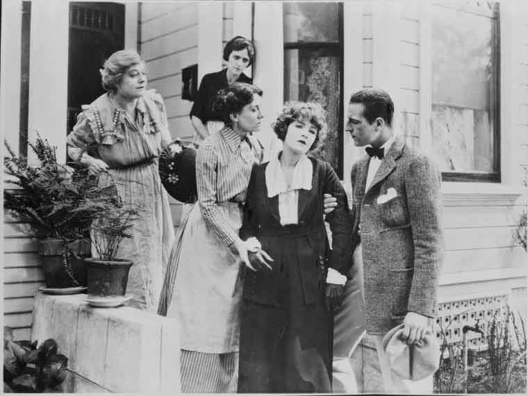 Claire Windsor, Louis Calhern, and unidentified actors in The Blot (1921), courtesy of Billy Rose Theatre Division, The New York Public Library.