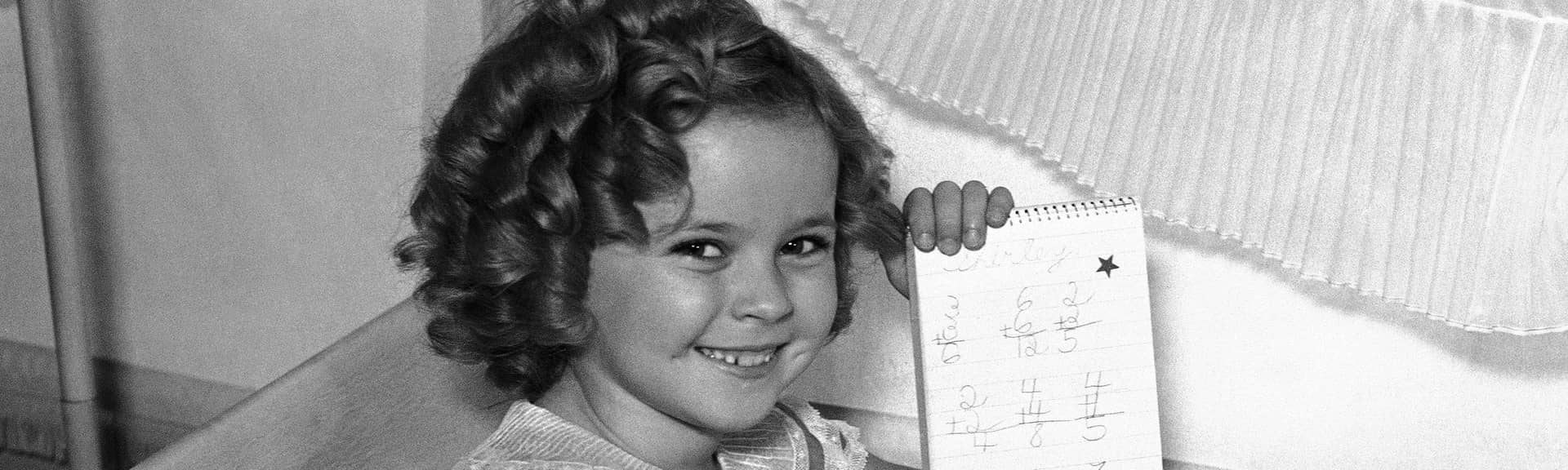 Shirley Temple at Desk