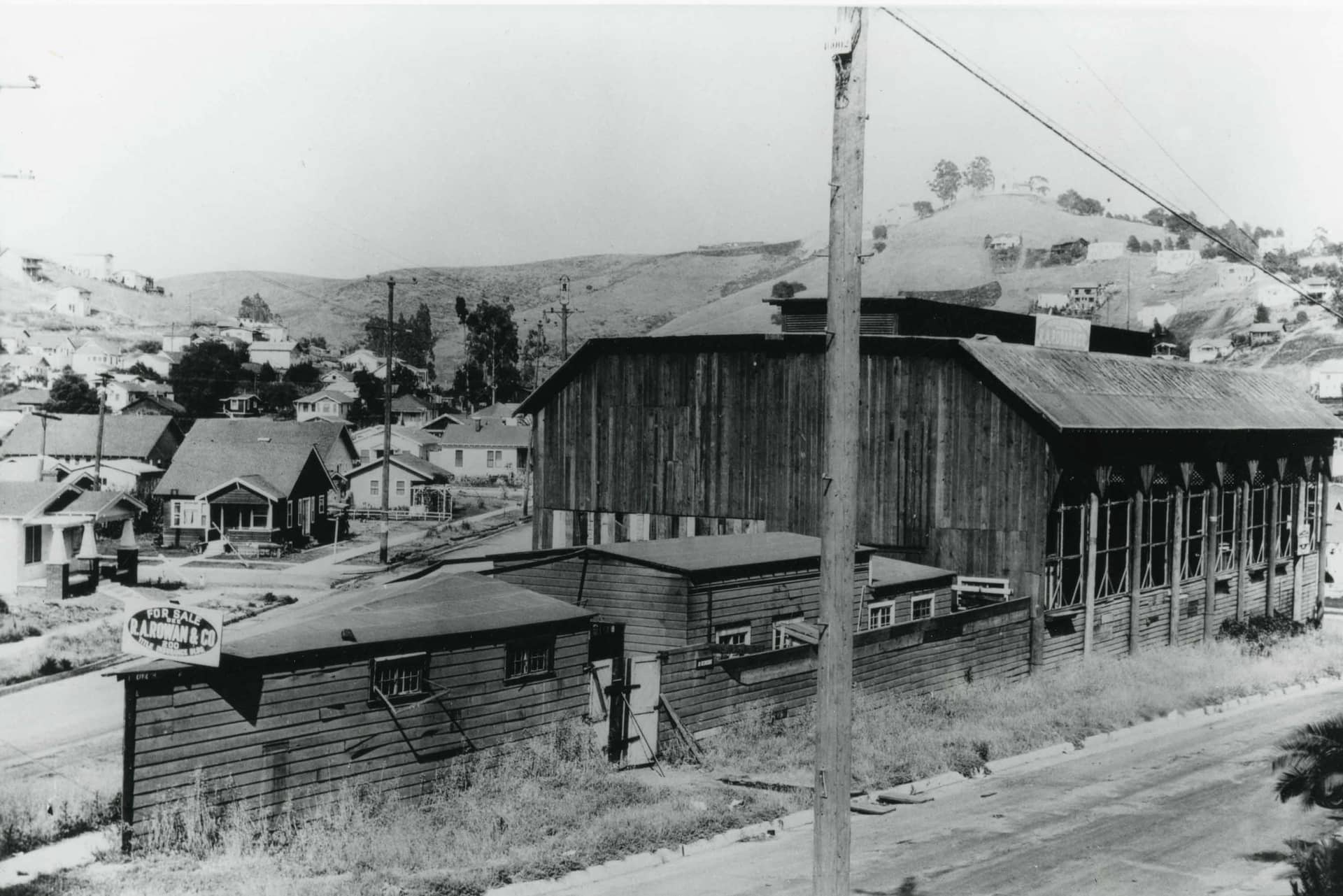 Mabel Normand Studios at Bates Street and Fountain Avenue, 1936, SCMFT, Historic Hollywood Photographs.