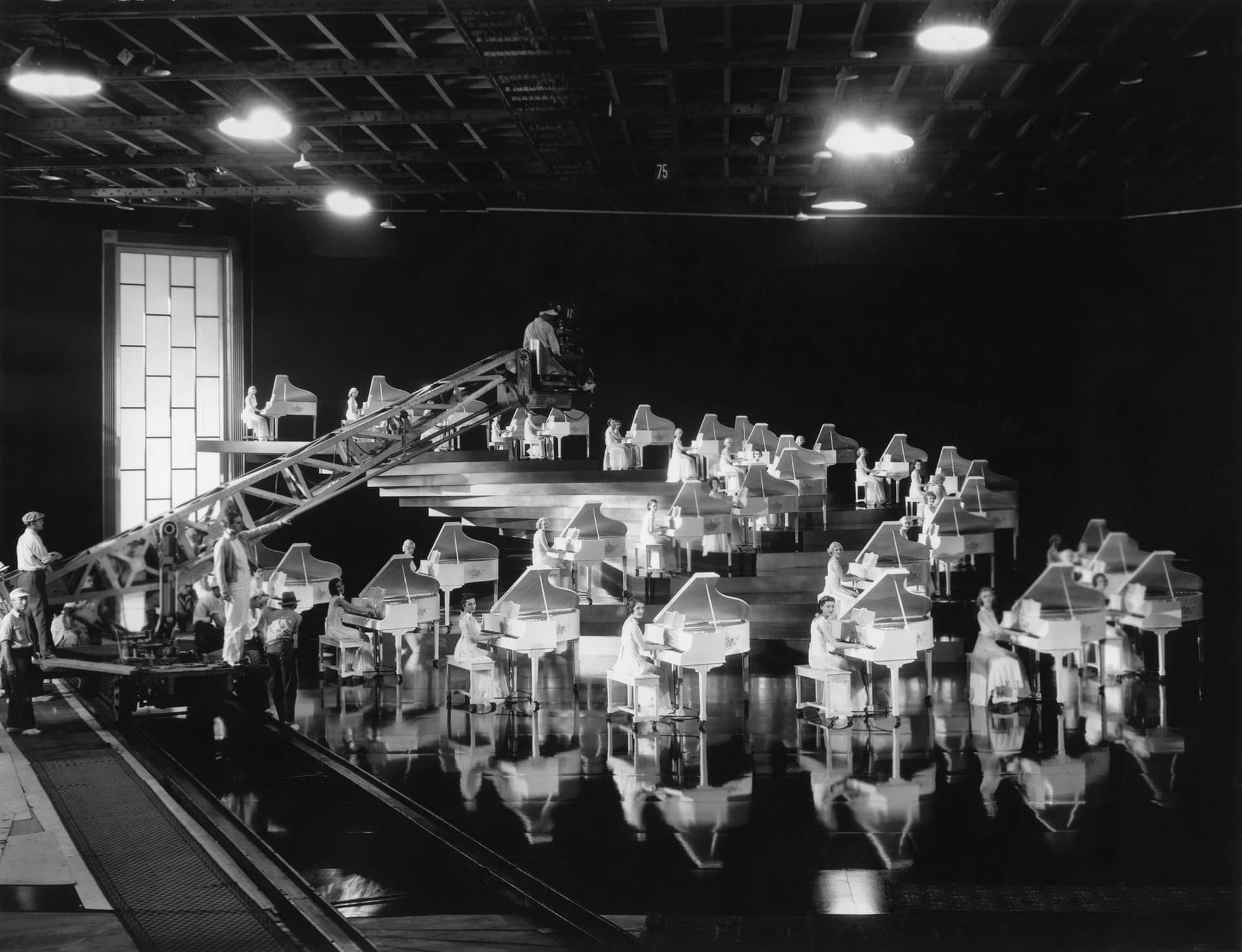 Busby Berkeley directing “The Words Are In My Heart” production number for Gold Diggers of 1935 (1935), First National Pictures/Warner Bros, Alamy Stock Photo.