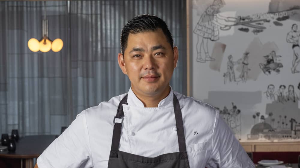 Chef Jun Bum Oh standing in Fanny's Restaurant
