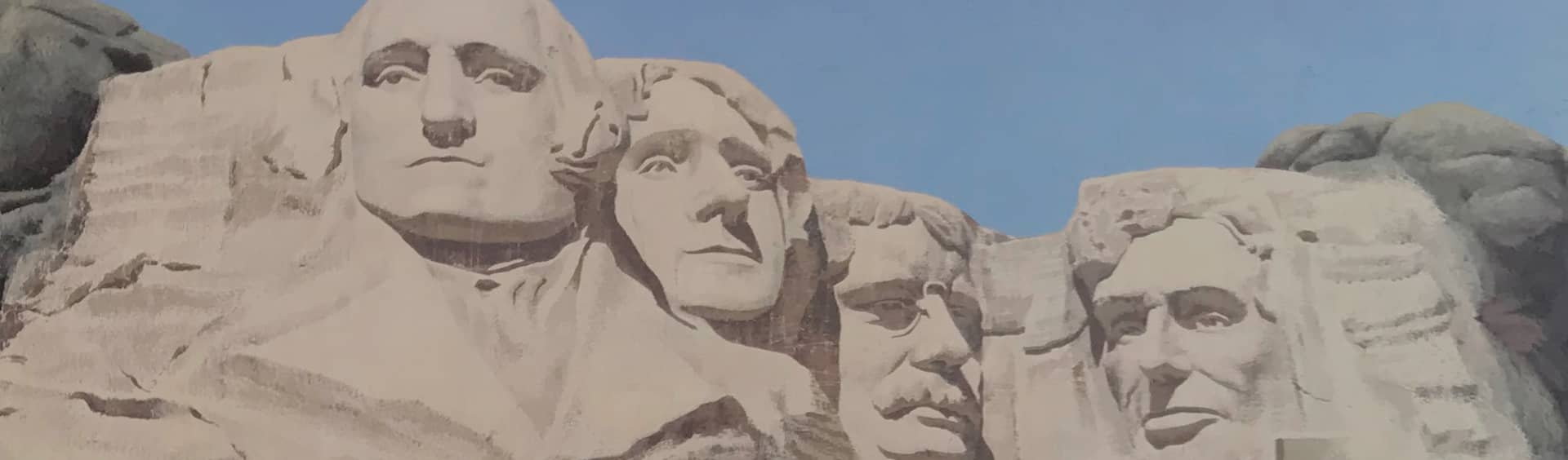 Mt. Rushmore backdrop from North by Northwest (1959), gift of the Coakley Family and JC Backings Corporation, Courtesy Academy Museum Foundation